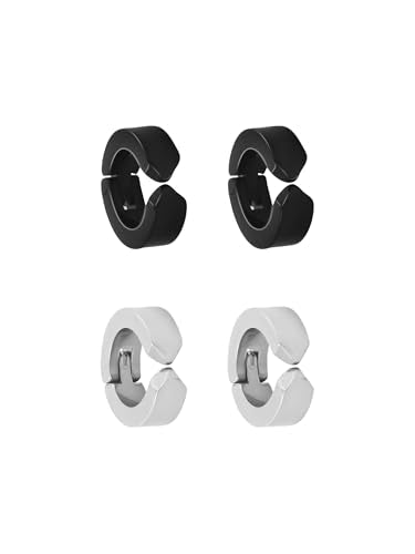 Yellow Chimes Western Style 316L Stainless Steel Hoop Earrings for Men and Women|B07CTN7RK4
