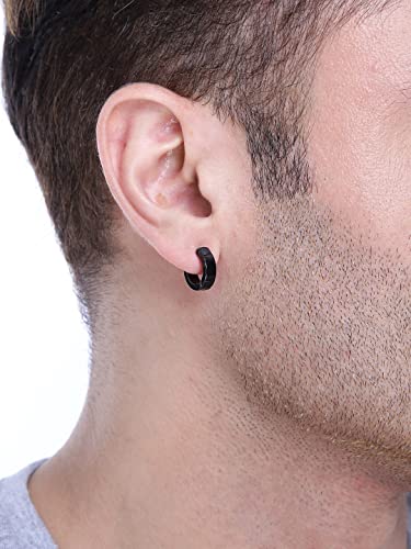 Yellow Chimes Earrings for Men and Boys | Fashion Hoop Earring for Men | Stainless Steel Huggie Hoop Earrings | Accessories Jewellery for Men | Birthday Gift for Men and Boys Anniversary Gift for Husband|B07CTNMVP2