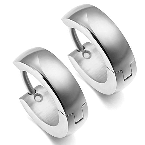 Peora Stainless Steel Earrings Set Fashion Jewellery Gift for Men|B07CC4TF1H