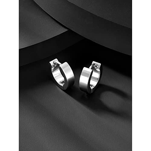 Peora Stainless Steel Earrings Set Fashion Jewellery Gift for Men|B07CC4TF1H