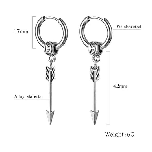 Huggie Ear Studs, Silver color Stainless Steel Earrings For Men And Women