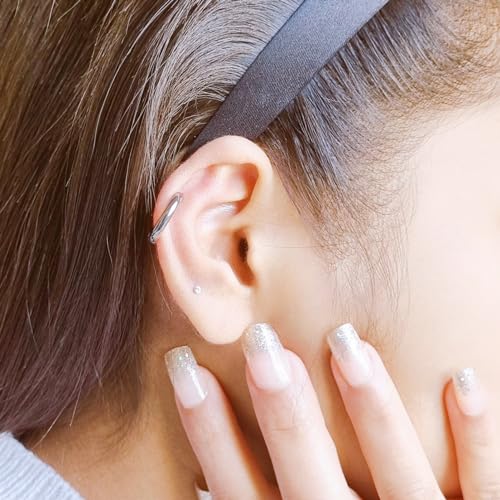 Via Mazzini Silver Plated No-Piercing Clip-On Style 15mm Hoop Earrings For Men And Women (ER2235) 1 Pair|B0C8T6J3YZ