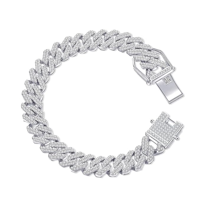 Mc Stan Cuban Link Chain Silver Bracelet for Men